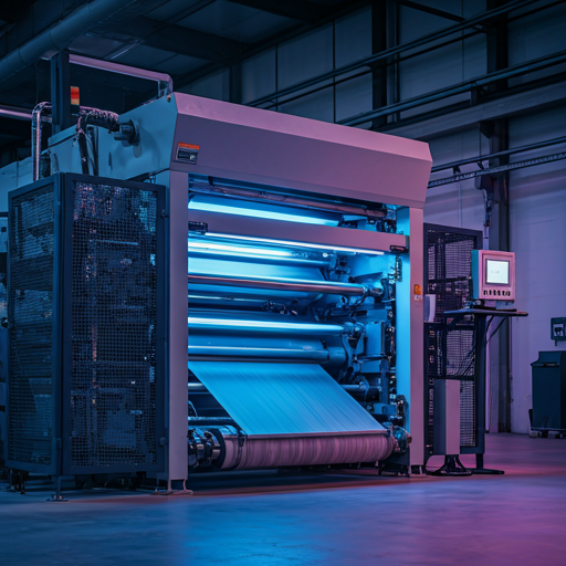 Advanced LED-UV curing station in an industrial setting